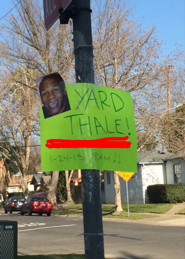 yard sale signs