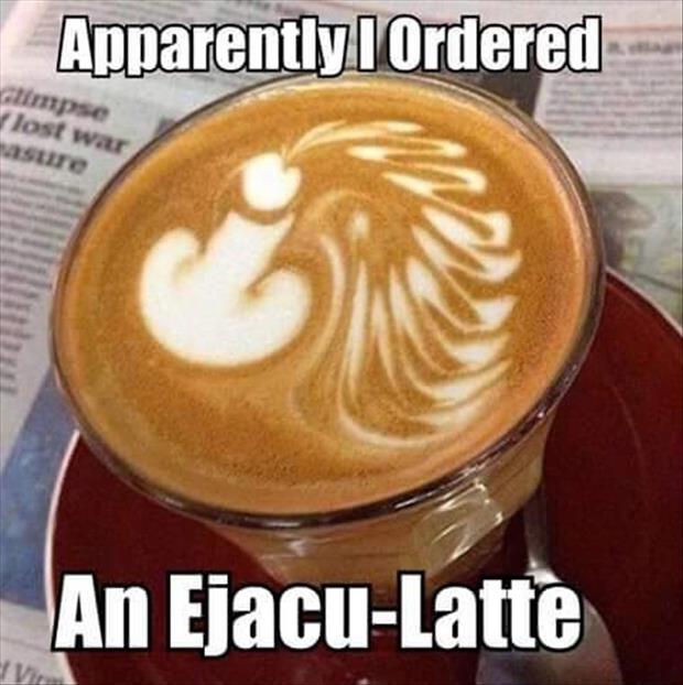a funny latte