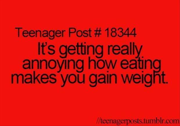 eating makes you gain weight