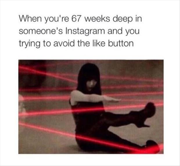 stalking someone on instagram