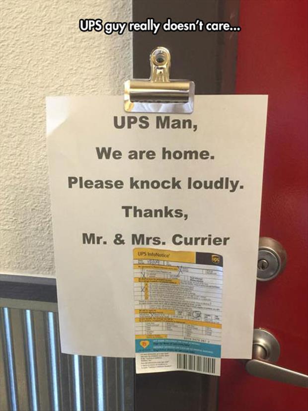 thanks UPS guy