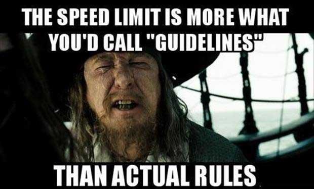 the speed limit