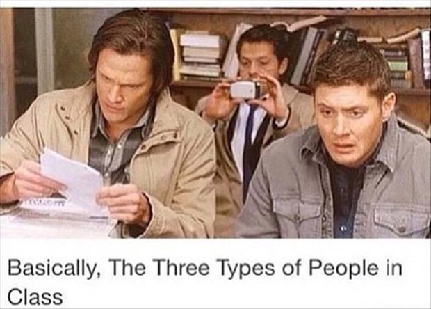 three types of people in class