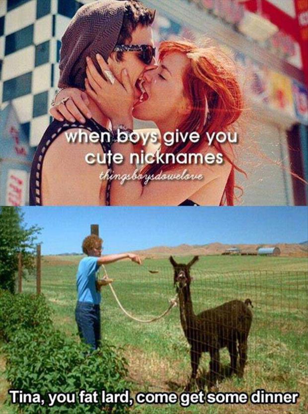 when boys give you knick names