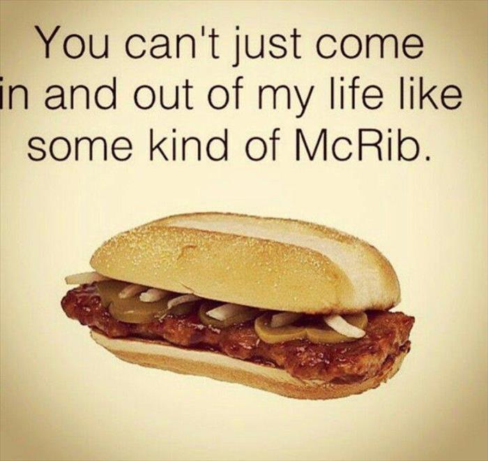 McRib sandwich