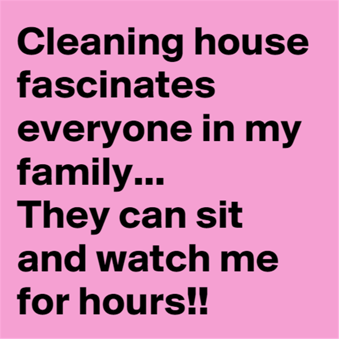 cleaning the house