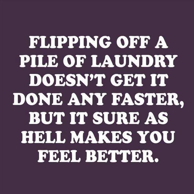 flipping off your laundry