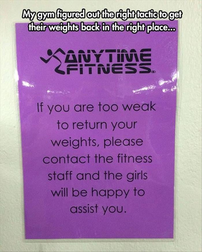 funny gym signs