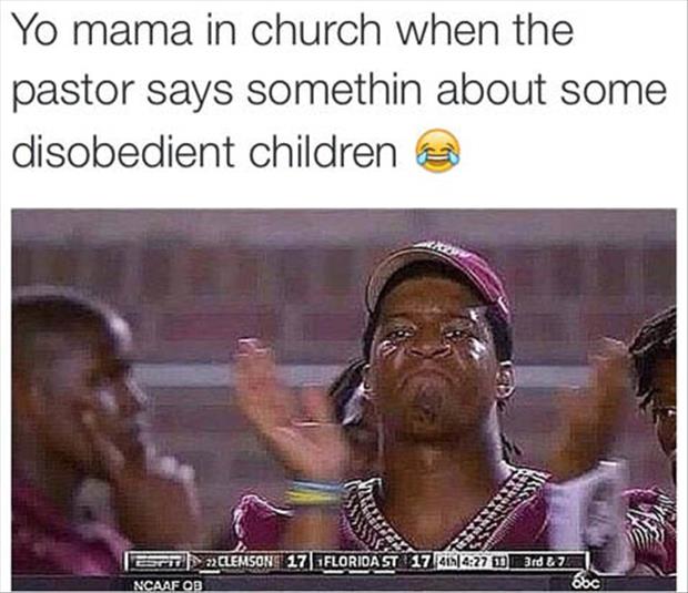 mamma in church