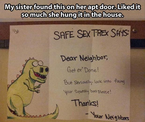 safe sex notes