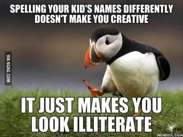 spelling your kids name