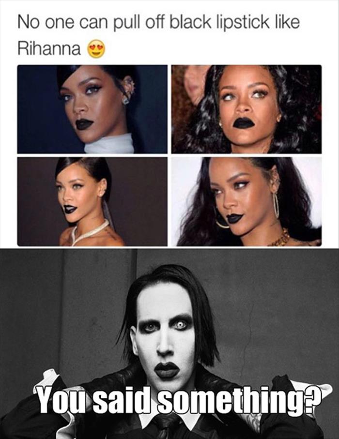 the black lipstick