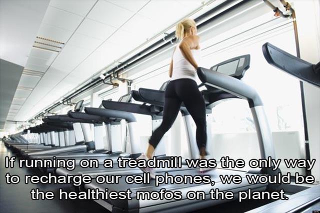 Woman exercising on treadmill in gym