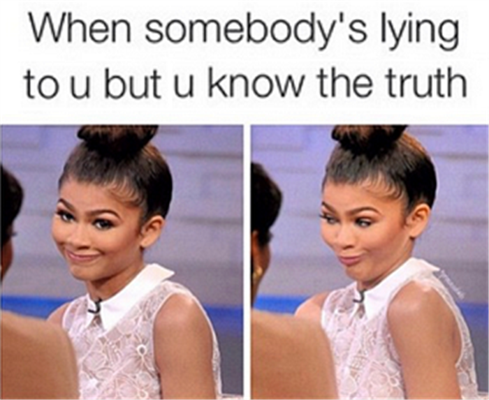 when someone is lying