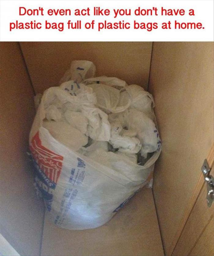 plastic bag full of bags
