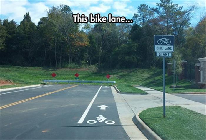 the bike lane