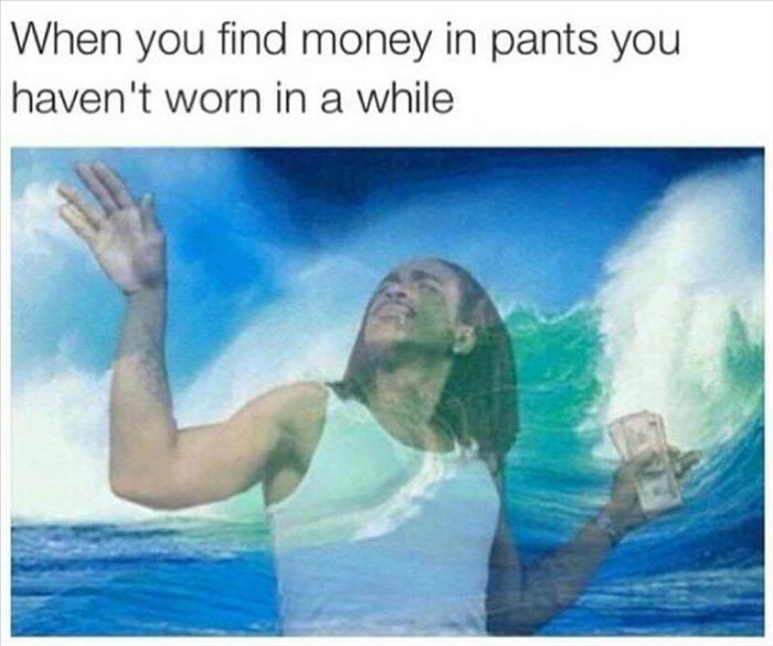 find money in pants