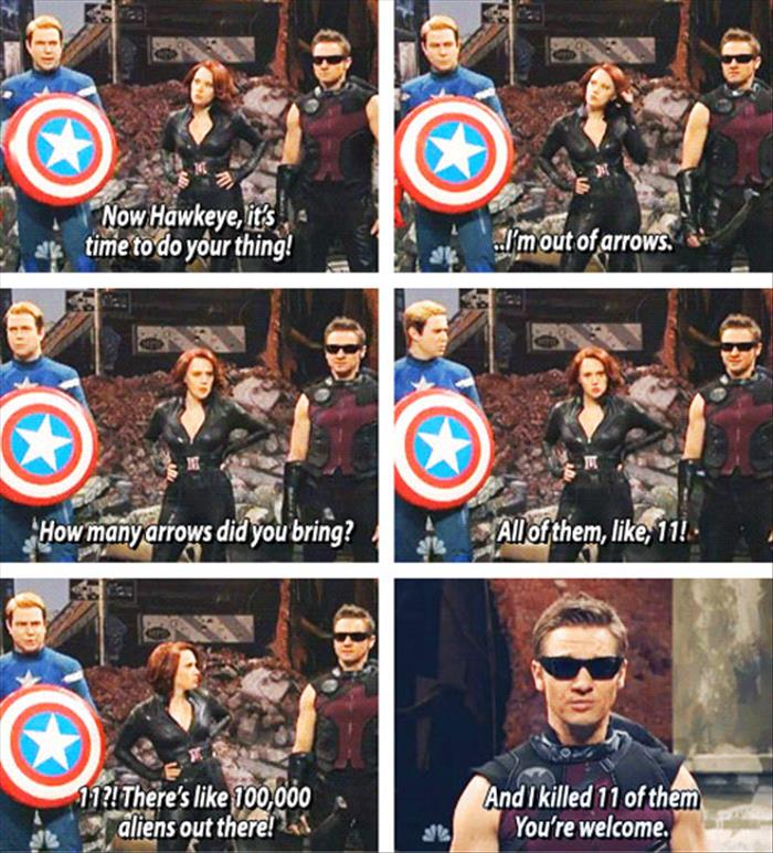 hawkeye and his arrows