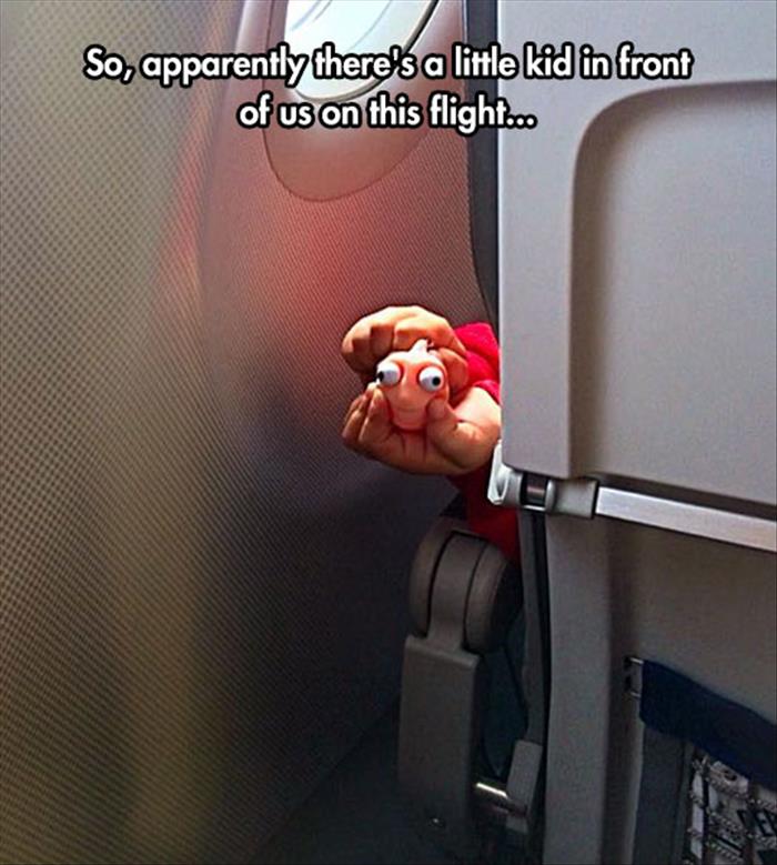 little kid on the flight