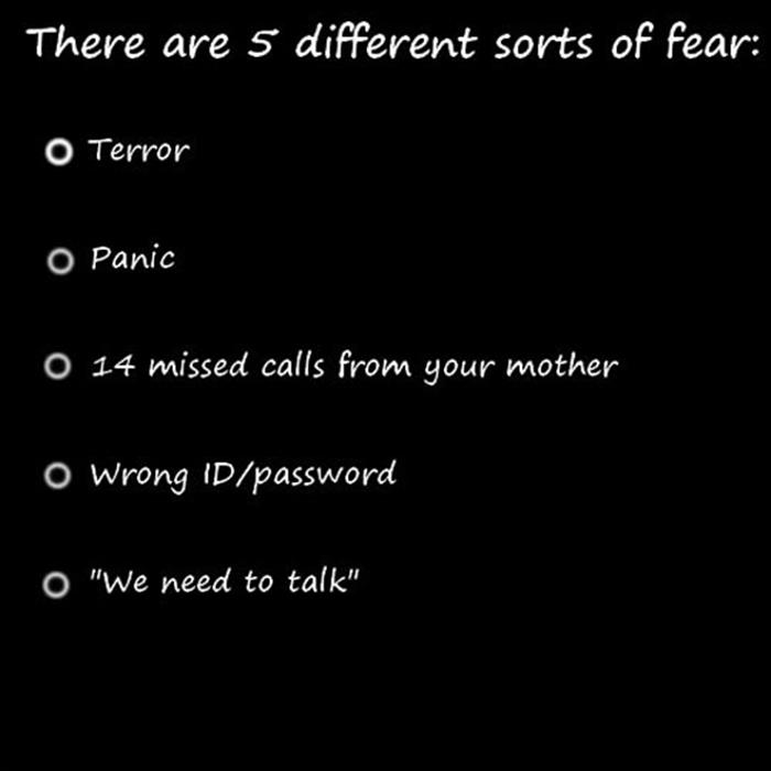 types of fear