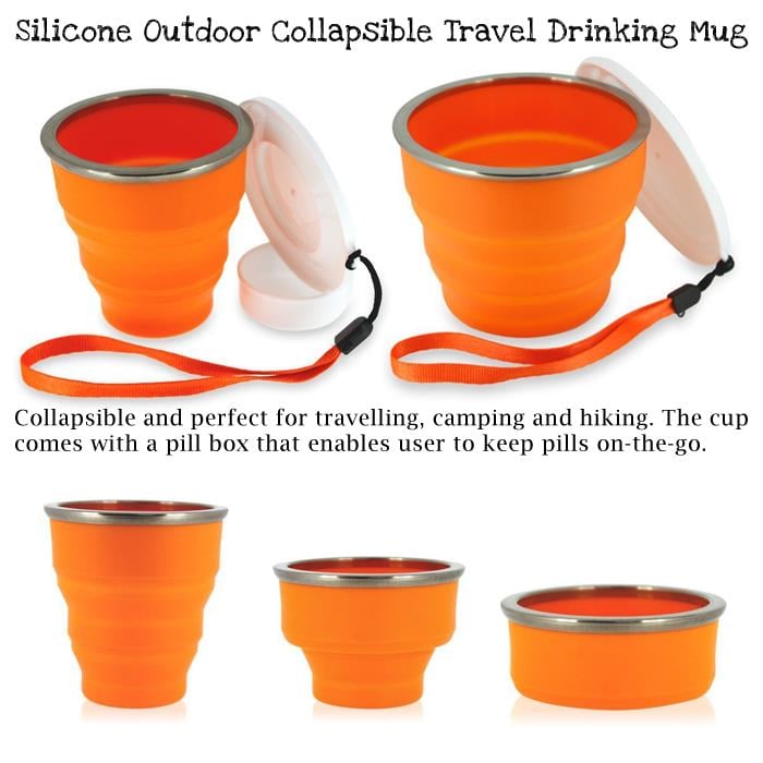 Silicone Outdoor Collapsible Travel Drinking Mug