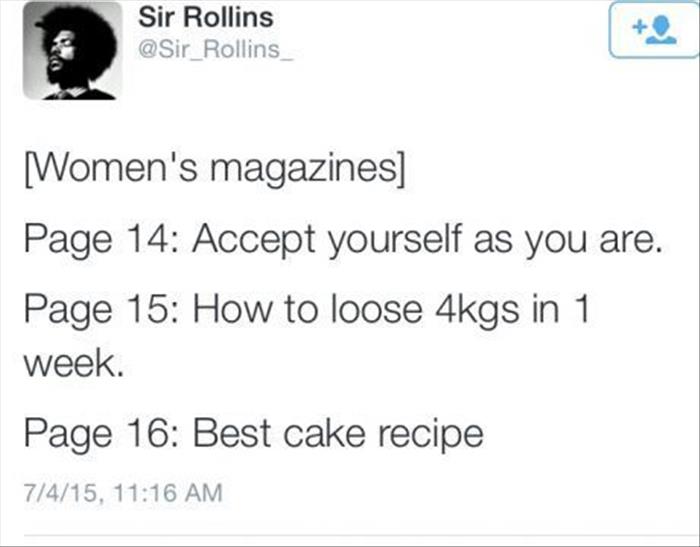 a woman's magazine logic