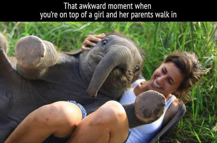 an awkward moment