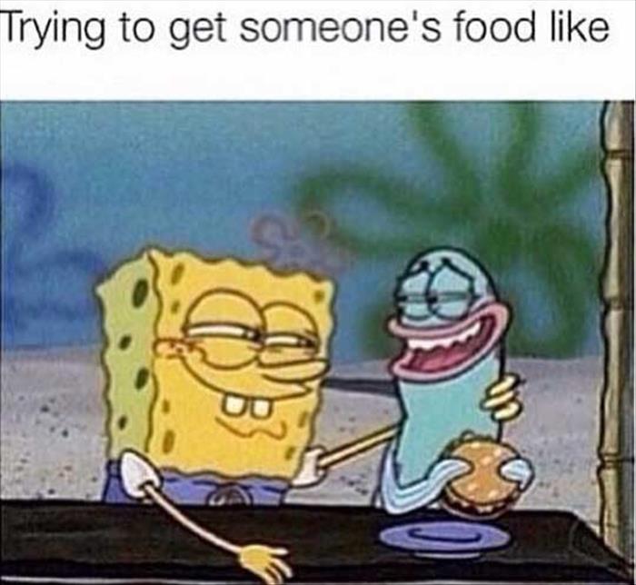 eating someone's food