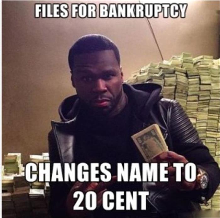 fifty cent files for bankrupcty