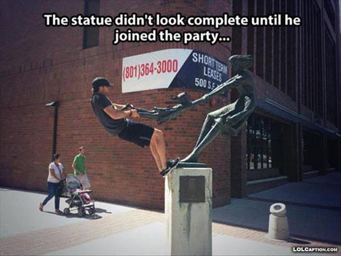 funny statues