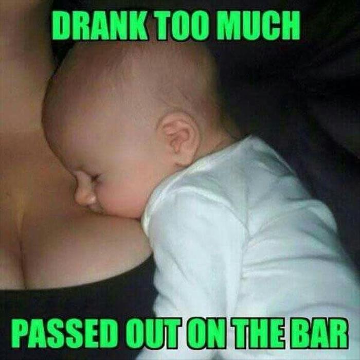 passed out at the bar