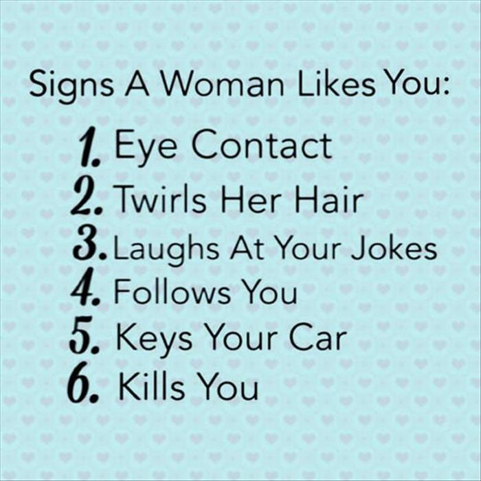 signs she likes you