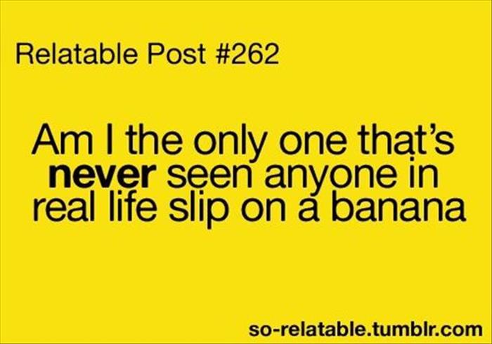 slipping on a banana