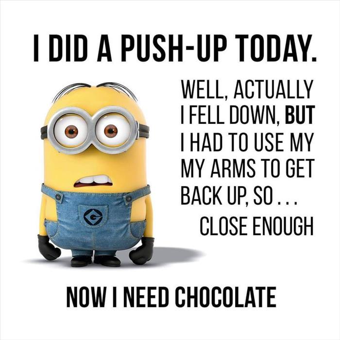 I did a push up