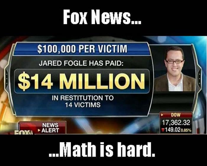 a fox news, math is hard
