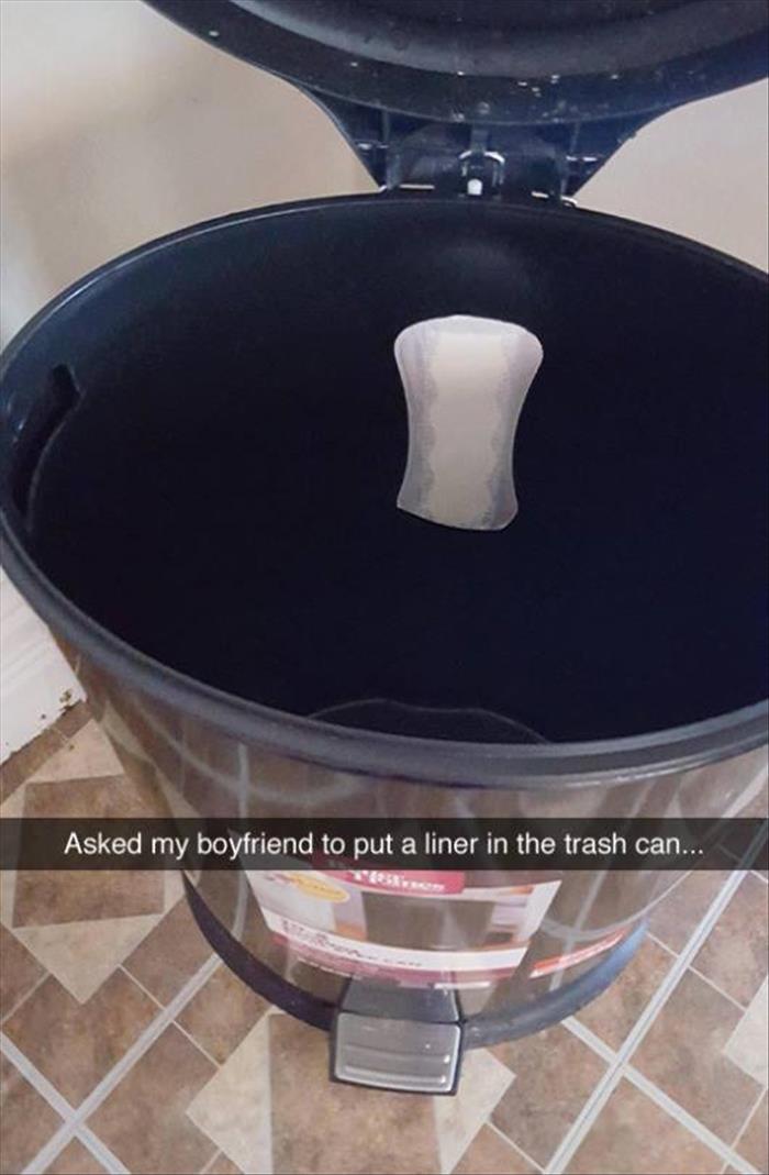 a trash can