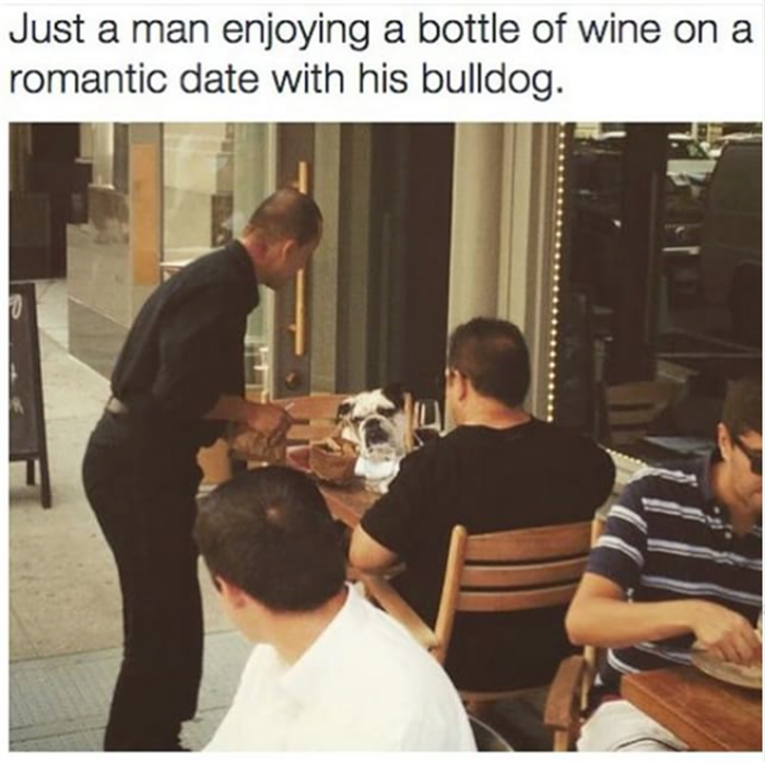 man enjoying a date