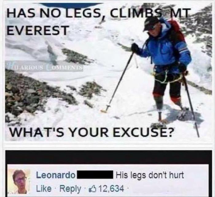 man with no legs climbs mount everest