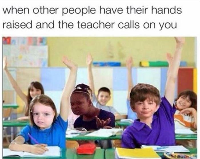 raise your hand in class