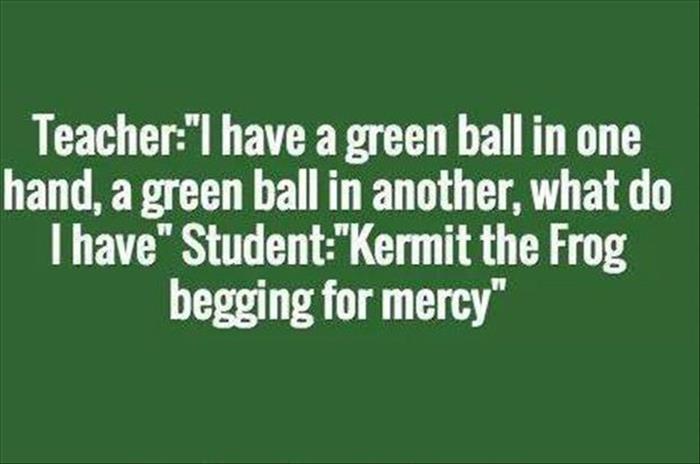 the green balls