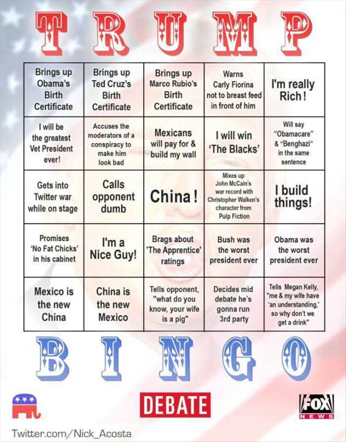 trump bingo