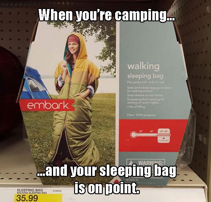 when you're camping