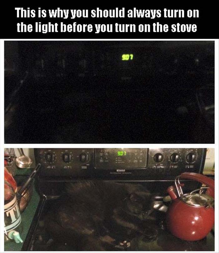 why you should always turn on the light before turning on the stove