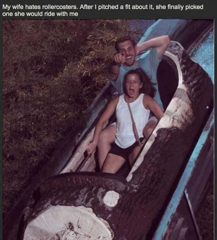 wife hates roller coasters
