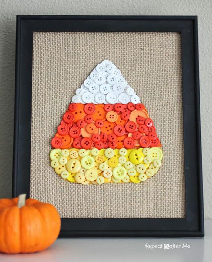 Candy Corn Button Art