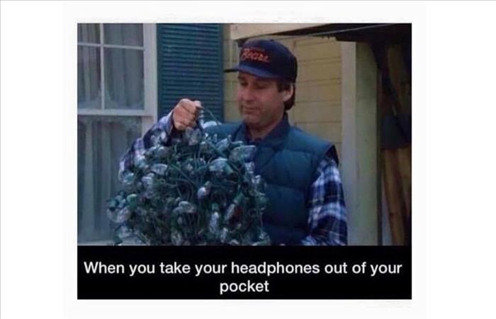 take your headphones out of your pocket