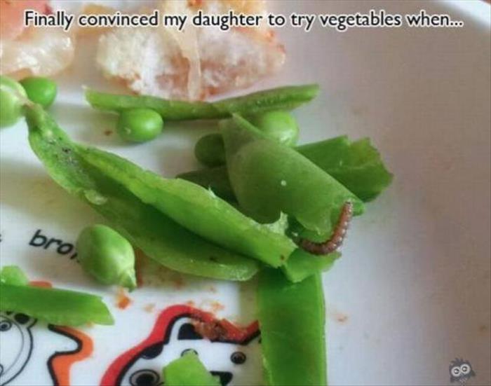 talked my daughter into eating veggies