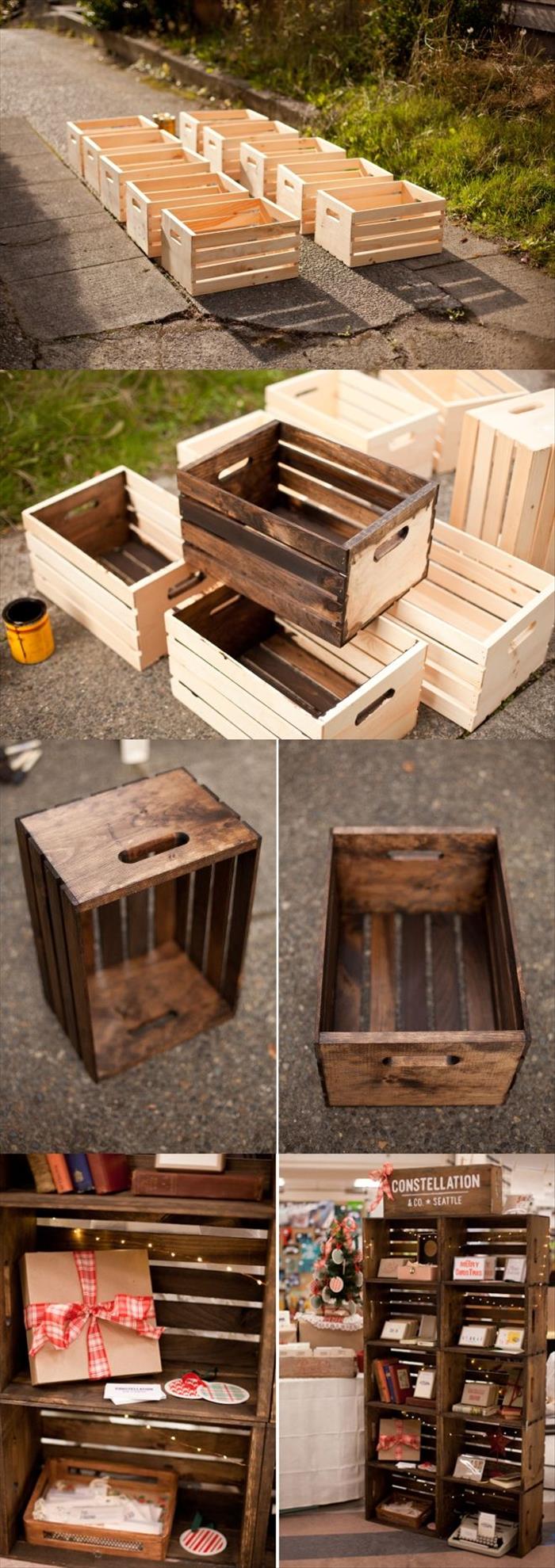 Crate Bookshelves