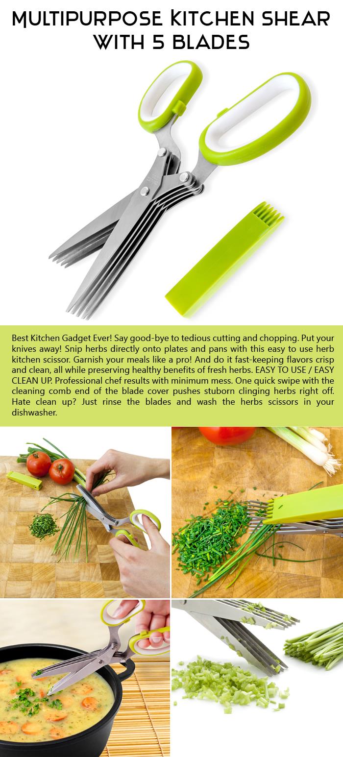 Multipurpose Kitchen Shear with 5 Blades