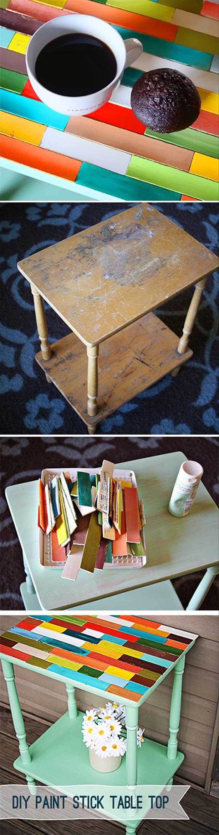 Paint Stick Table Top